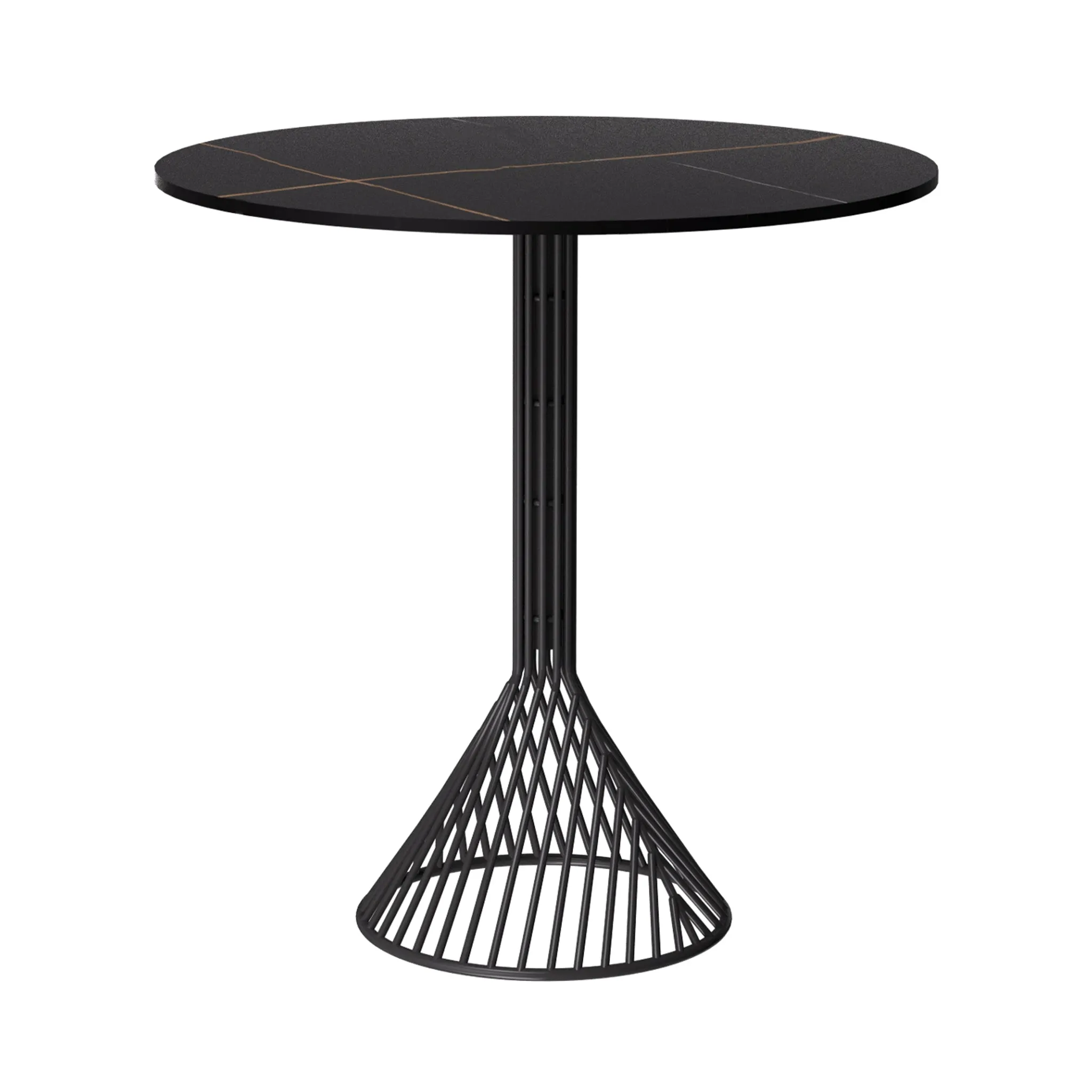 Bistro Cafe Table with Stone Top
