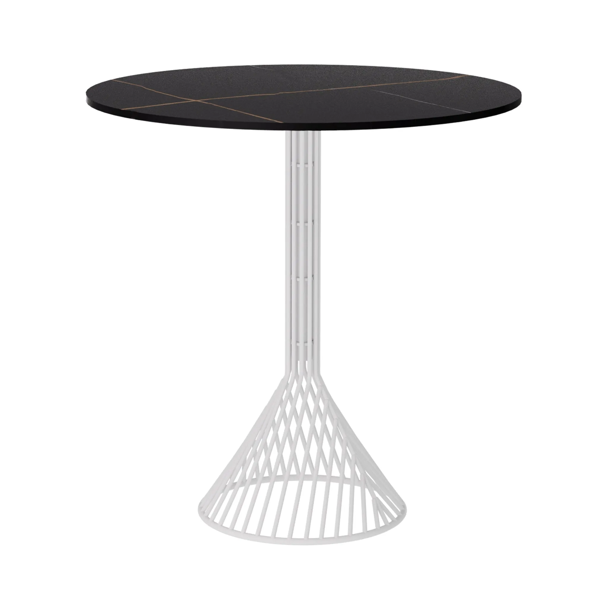 Bistro Cafe Table with Stone Top