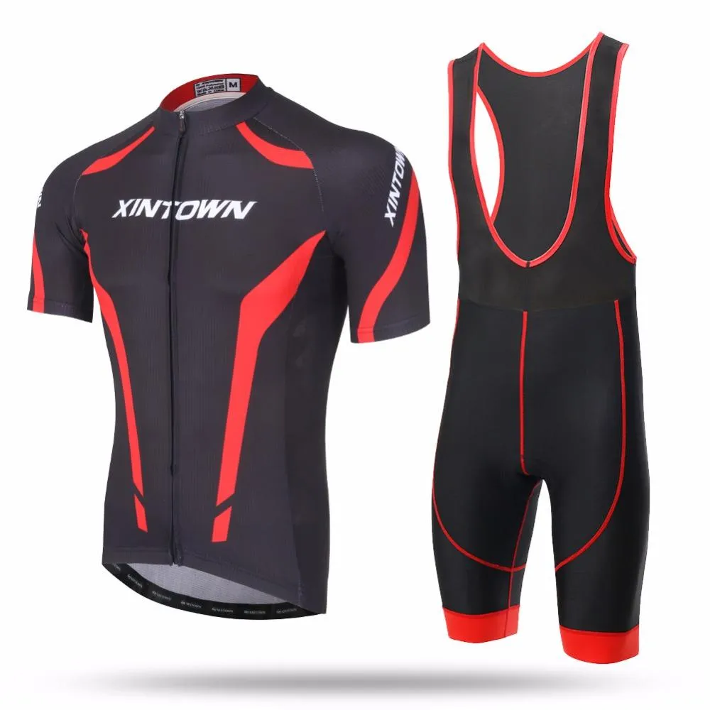 Black & Red Anti-Sweat Short Sleeve Cycling Sets