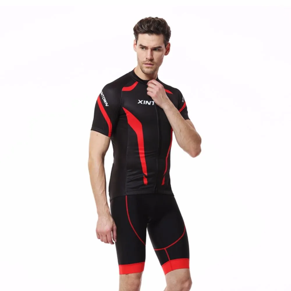 Black & Red Anti-Sweat Short Sleeve Cycling Sets