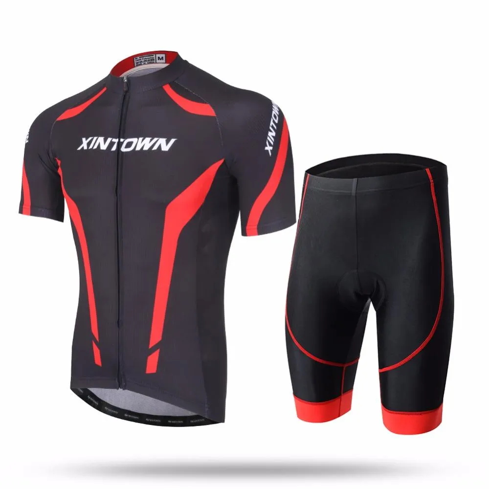 Black & Red Anti-Sweat Short Sleeve Cycling Sets