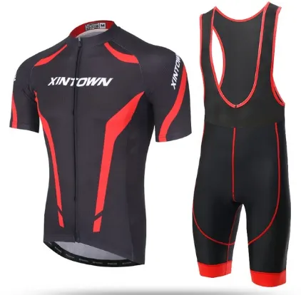 Black & Red Anti-Sweat Short Sleeve Cycling Sets