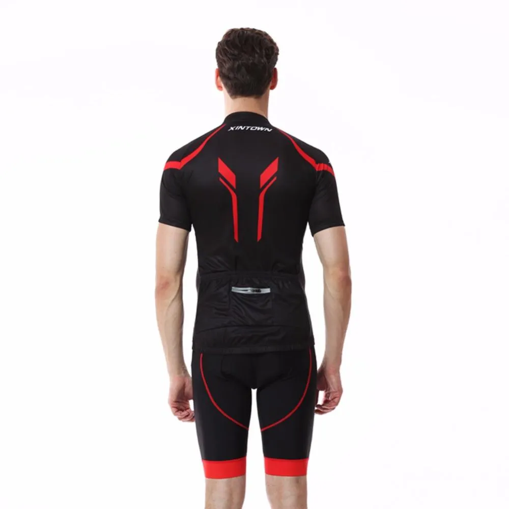 Black & Red Anti-Sweat Short Sleeve Cycling Sets