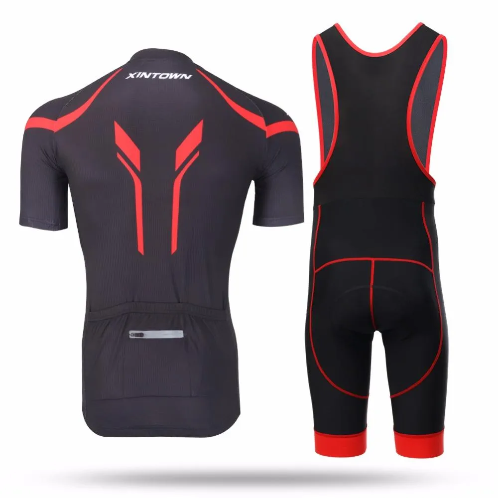 Black & Red Anti-Sweat Short Sleeve Cycling Sets