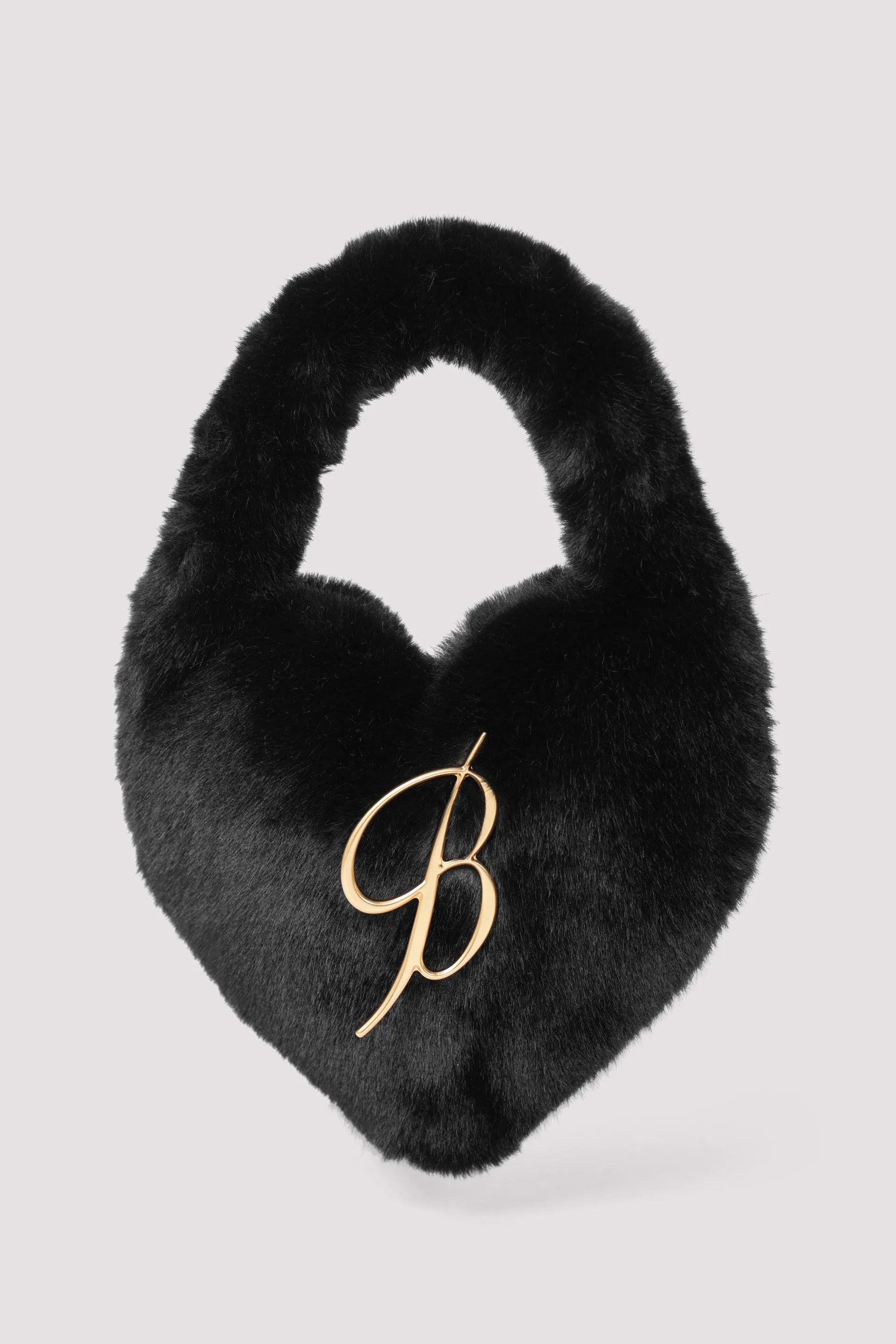 Black Faux Fur Mini Bag