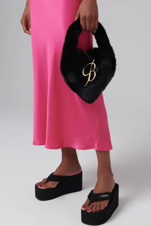 Black Faux Fur Mini Bag