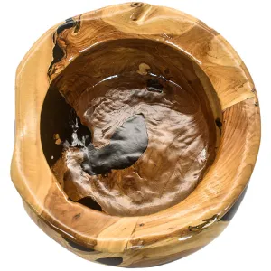 Bleach Teak Wood Bowl – Striking Contrast of Nature and Design