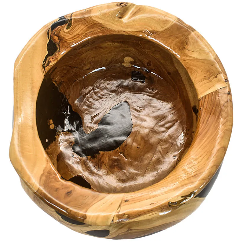 Bleach Teak Wood Bowl – Striking Contrast of Nature and Design