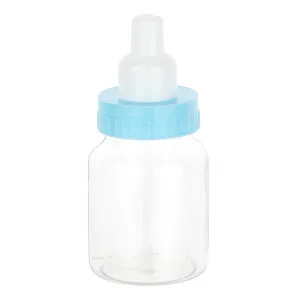 Blue BOTTLE SHAPED ACRYLIC CANDY BOXES 3.5" 36pc