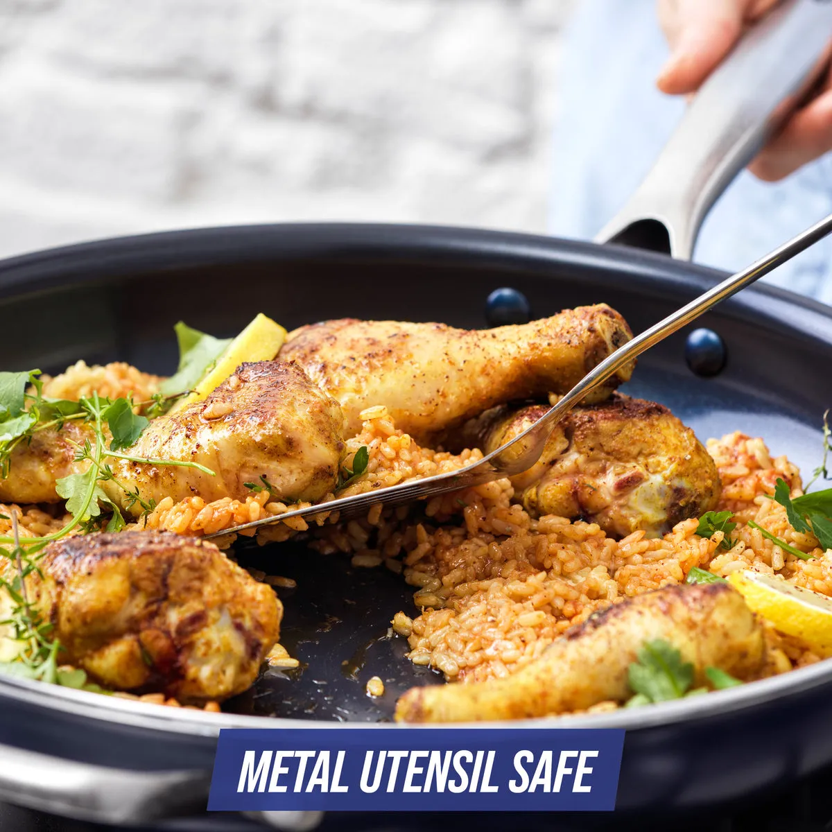 Blue Diamond Classic 14" Frypan with Helper Handle
