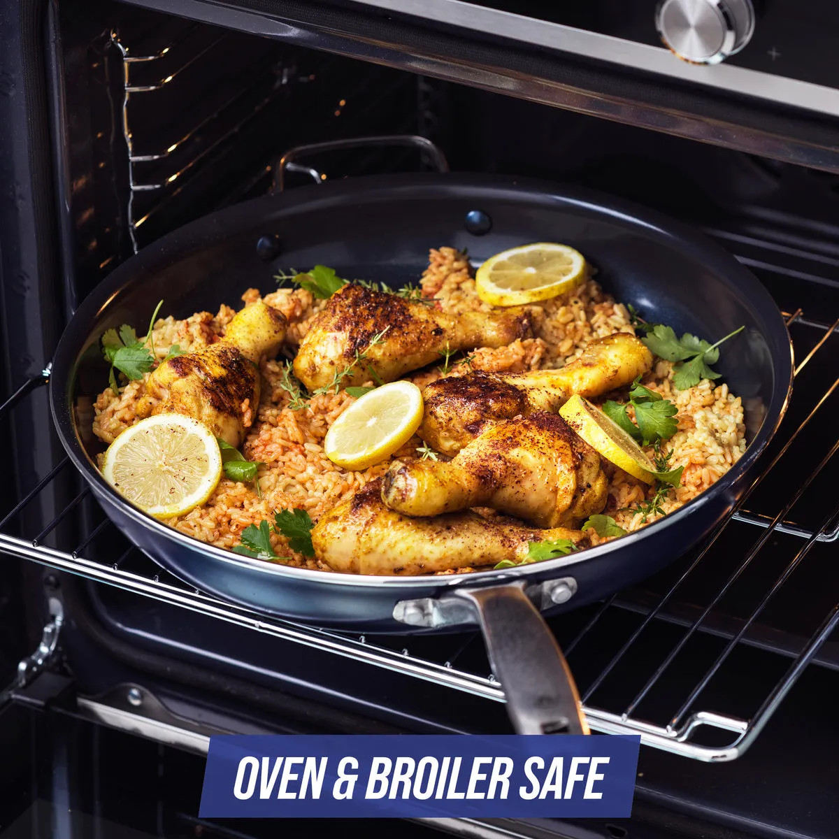 Blue Diamond Classic 14" Frypan with Helper Handle