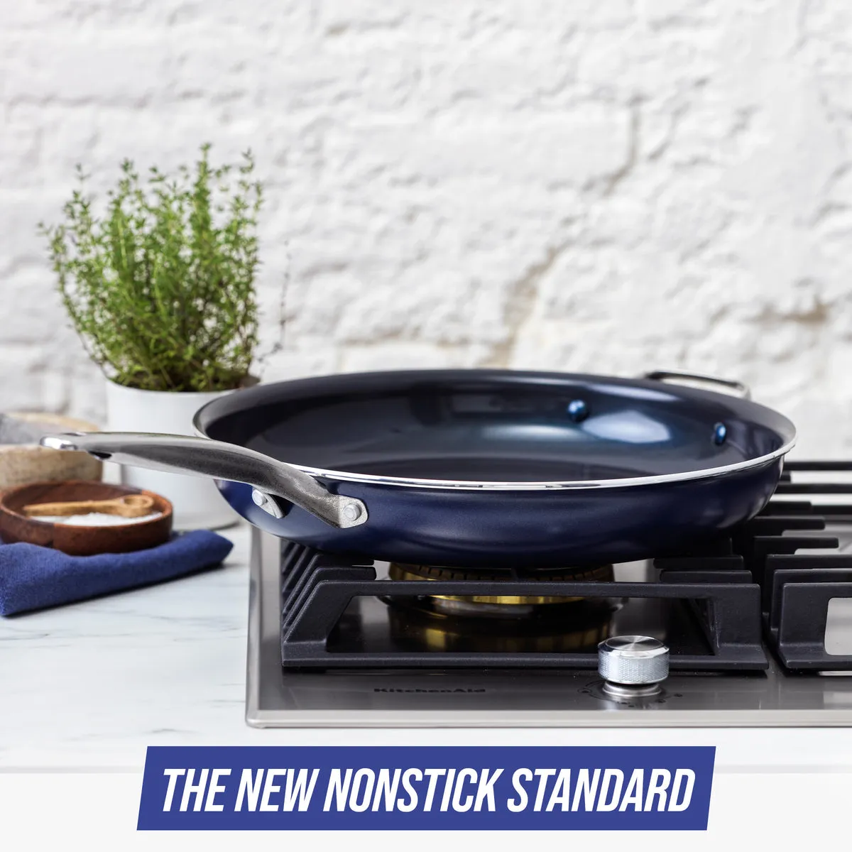 Blue Diamond Classic 14" Frypan with Helper Handle