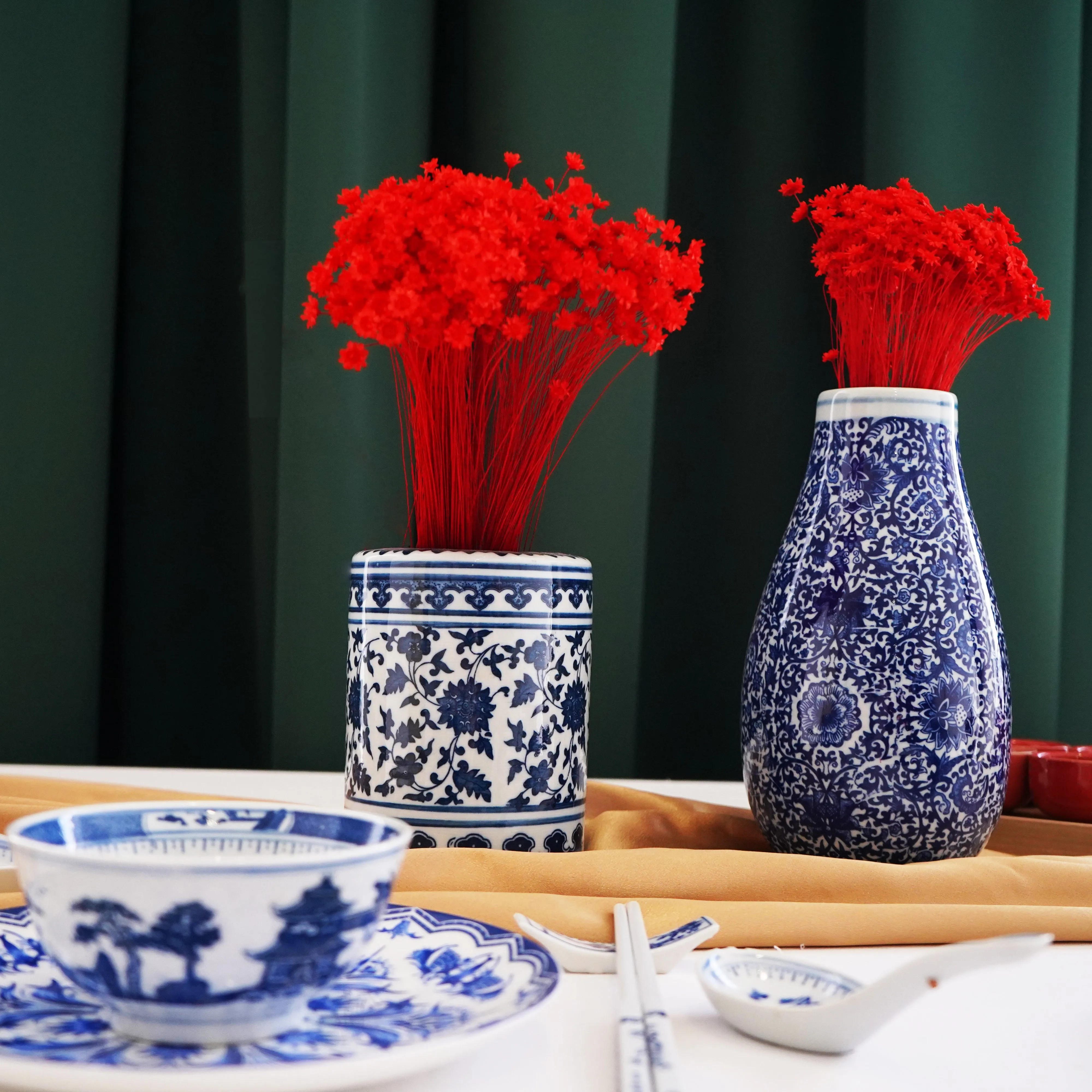 Blue Paisley Vase
