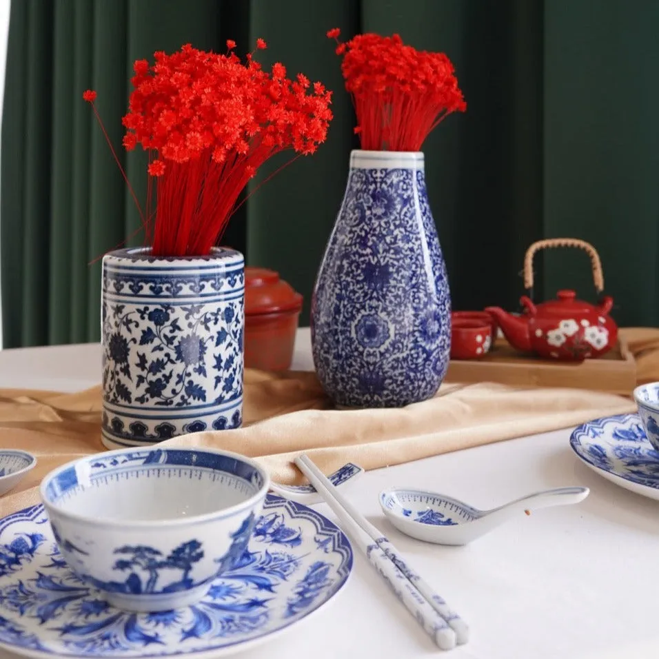 Blue Paisley Vase