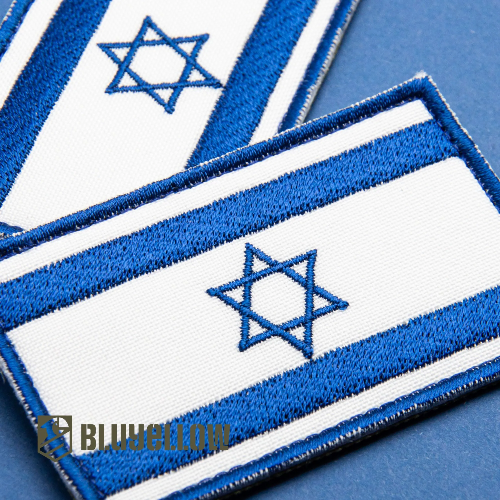 Bluyellow 2Pcs Israel Flag Patch, Embroidered Israeli Flag Patches, Military Morale Tactical Patches for Backpacks, Tactical Vest, Military Helmet, Dog Vest, Israel Patch with Hook and Loop Fastener