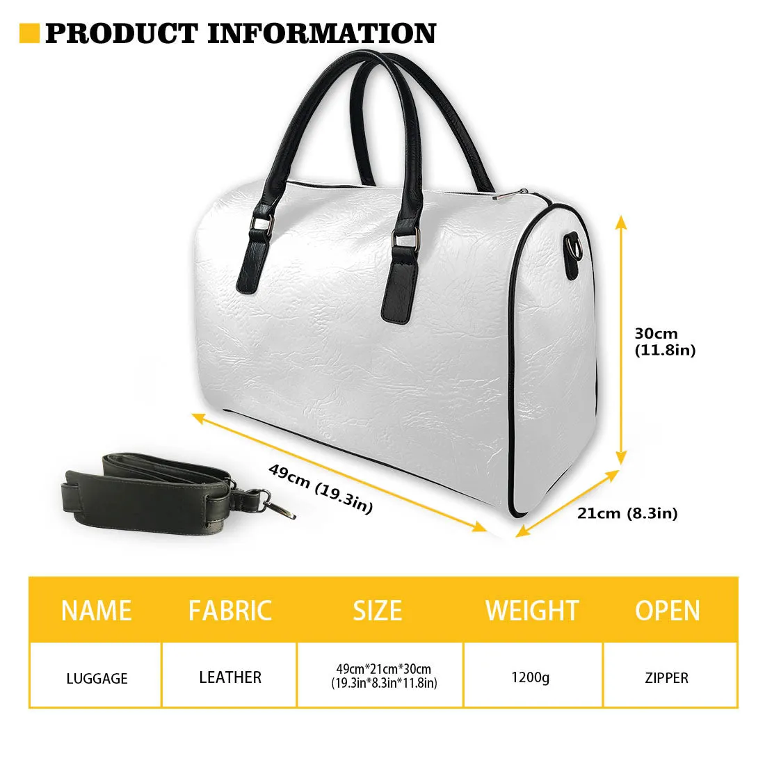 BMCLUB Wavy Bags  Leather Travel Bag Gym Bag