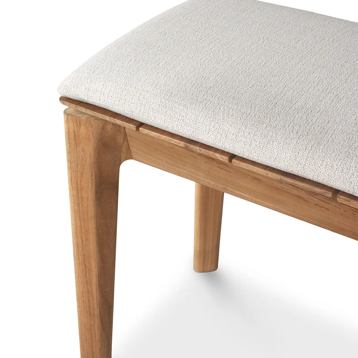 Bok Outdoor Fabric 2 Seater Bench (Teak, Off White)