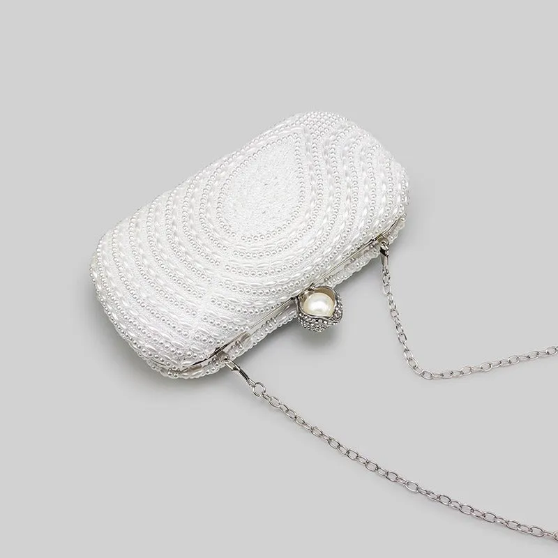 Bridal Wedding Trendy Pearl Senior Clutch Bag
