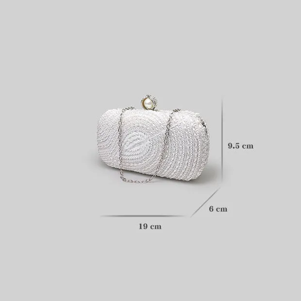 Bridal Wedding Trendy Pearl Senior Clutch Bag