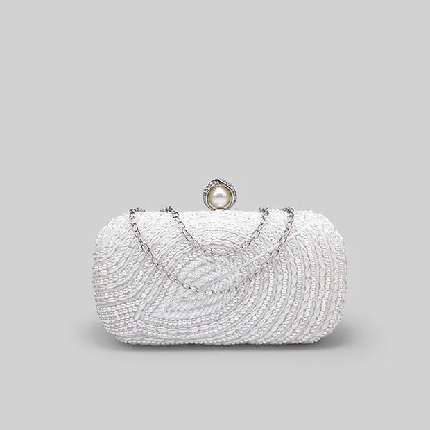 Bridal Wedding Trendy Pearl Senior Clutch Bag