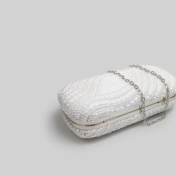 Bridal Wedding Trendy Pearl Senior Clutch Bag