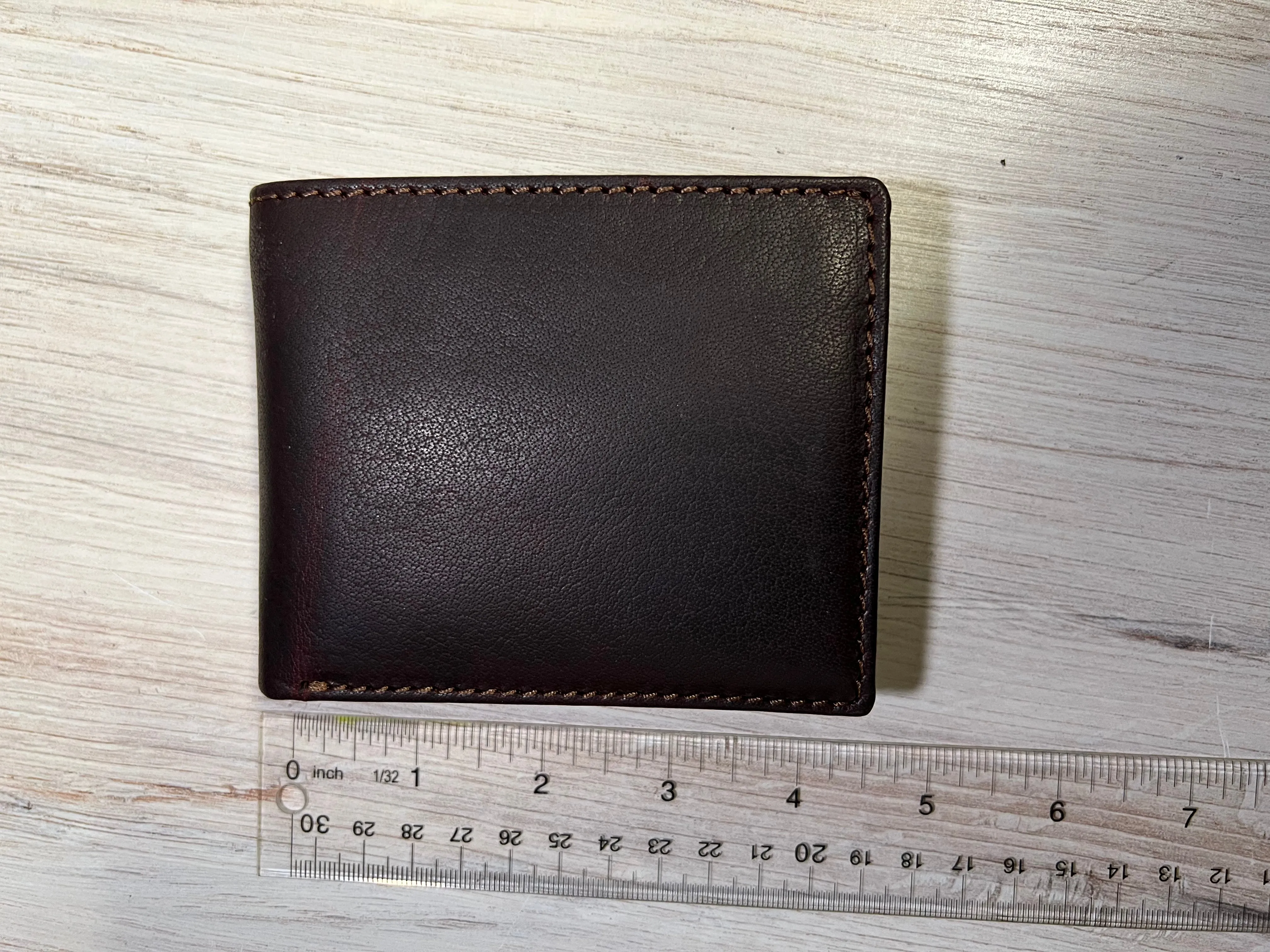 Brown Leather Bifold 2 Flap Wallet 51386