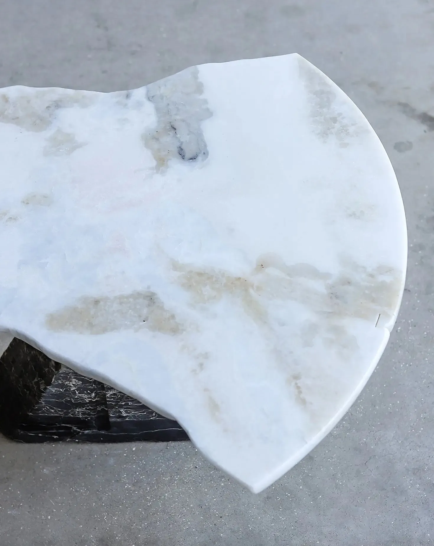 Calacatta Oro and Dover White Marble Accent Table