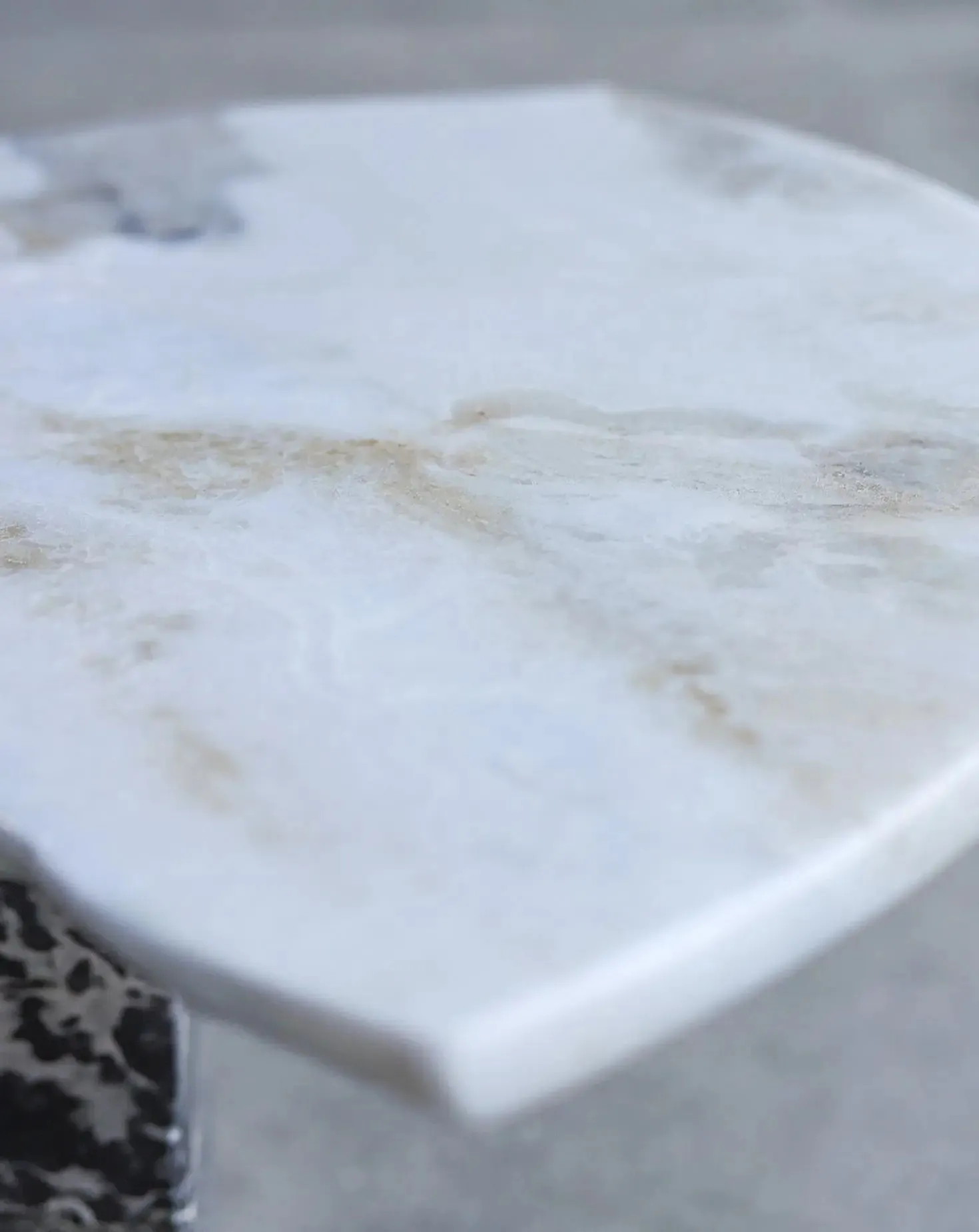 Calacatta Oro and Dover White Marble Accent Table