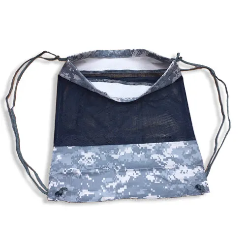 Camo Mesh Drawstring Bag
