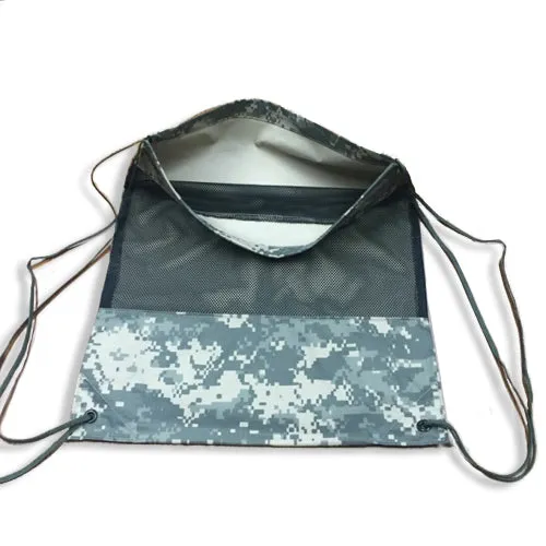 Camo Mesh Drawstring Bag