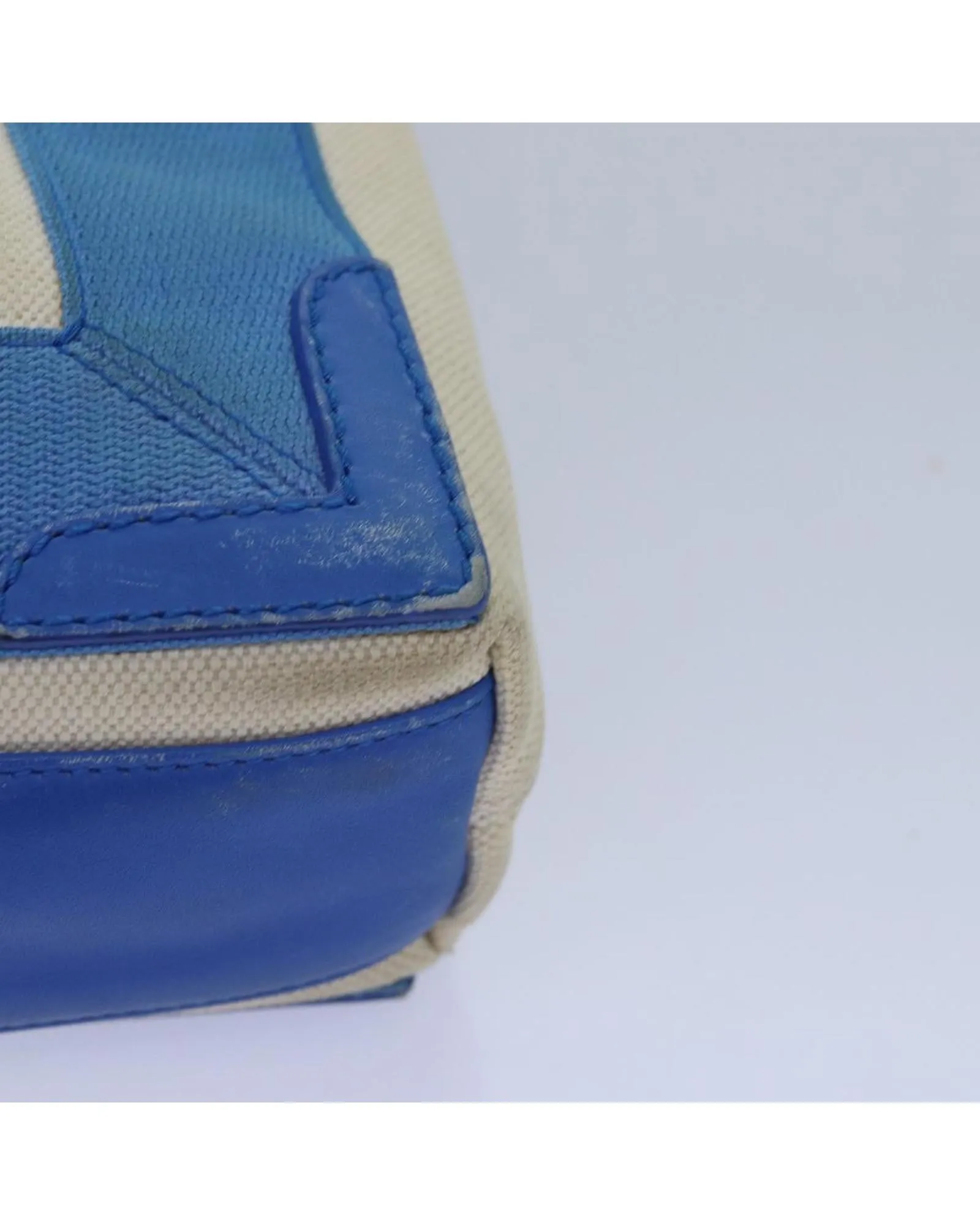 Canvas Leather 2way XS Bag with Silver Accents