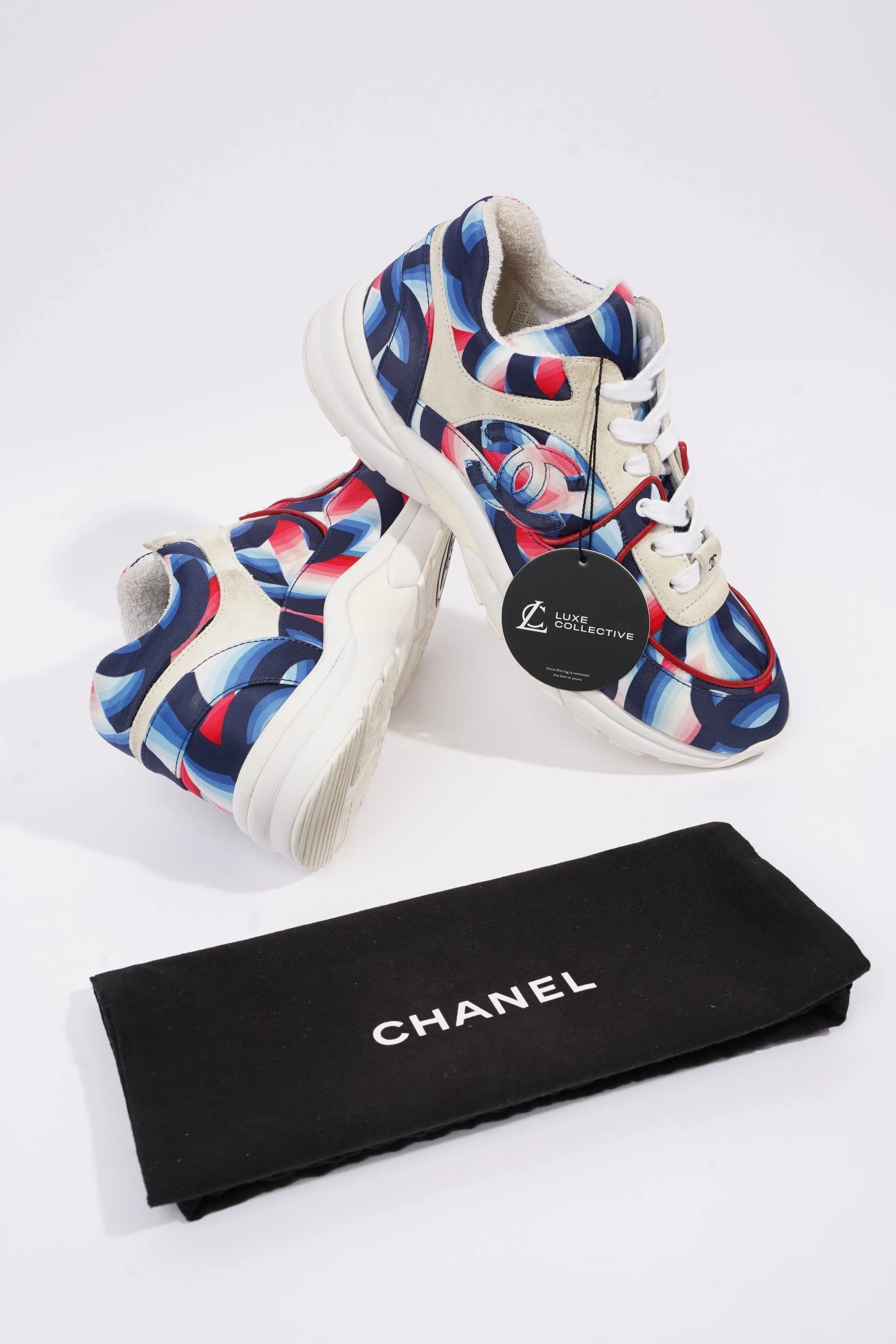 Chanel CC Logo Blue   Multi EU 38   UK 5