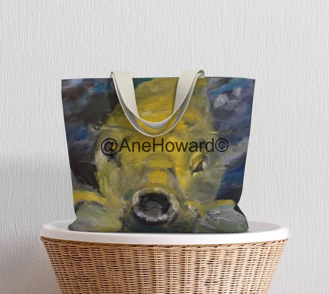 Charles the Koi Large Cotton Tote Bag