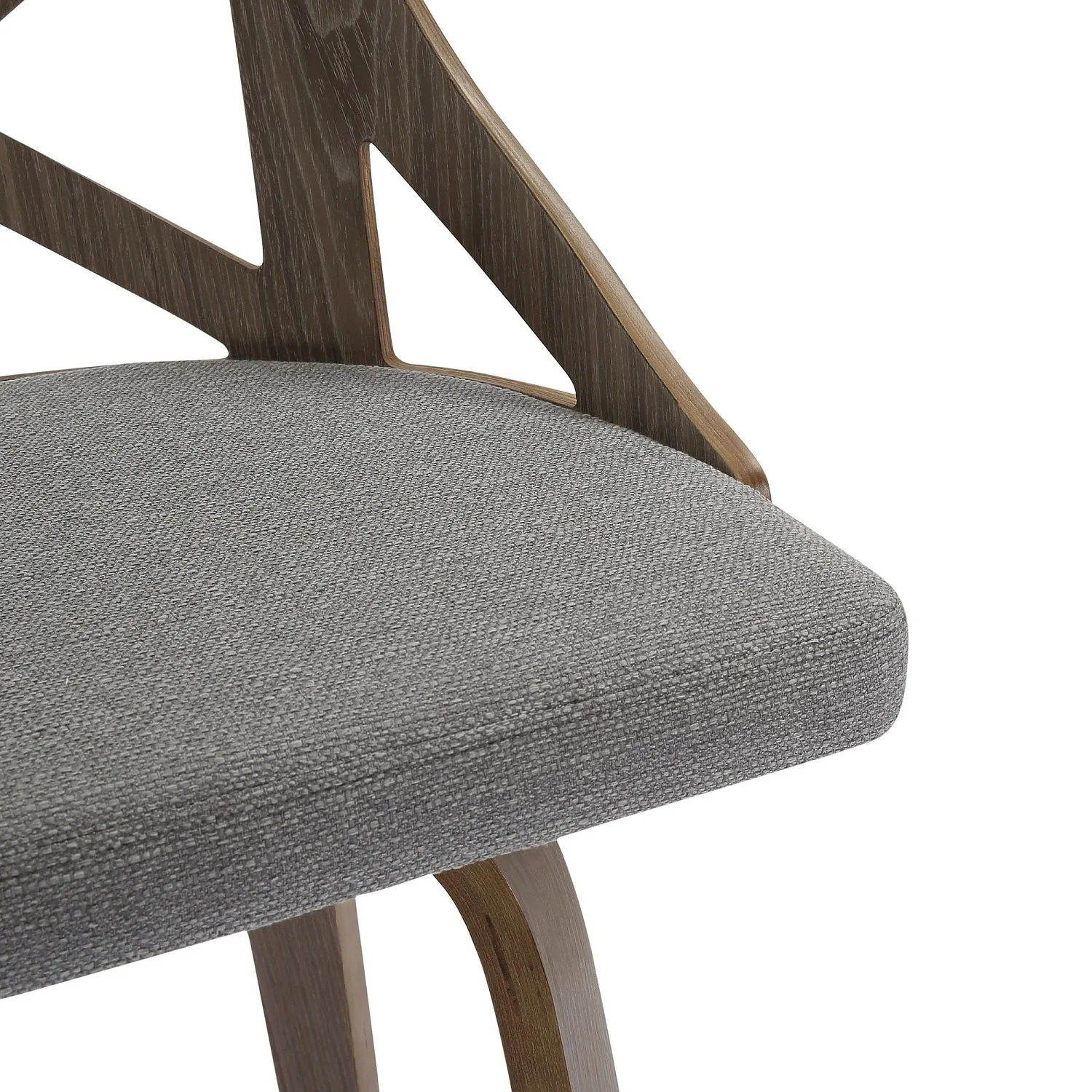 Charlotte Farmhouse Counter Stool in Light Grey Wood and Grey Fabric by LumiSource - Set of 2