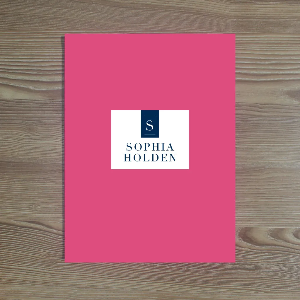 Chic Initial Personalized Folder Stickers