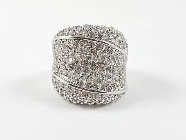 Classic Large Micro Prong Setting Brass Ring
