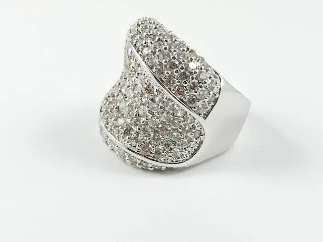 Classic Large Micro Prong Setting Brass Ring