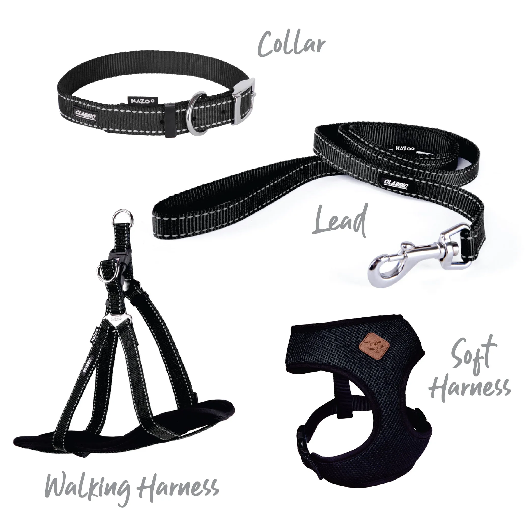 Classic Walking Dog Harness - Black