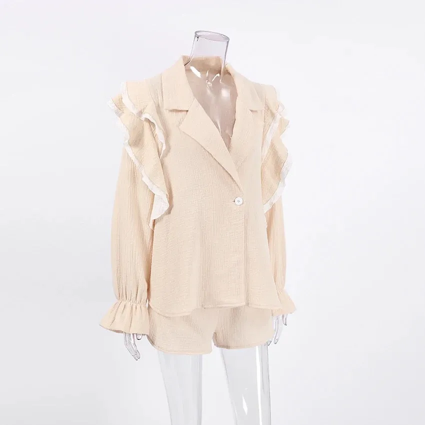 COURTNEY RUFFLE Stylish CO-ORD SET