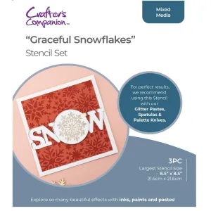 Crafter's Companion Stencil Set Graceful Snowflakes*