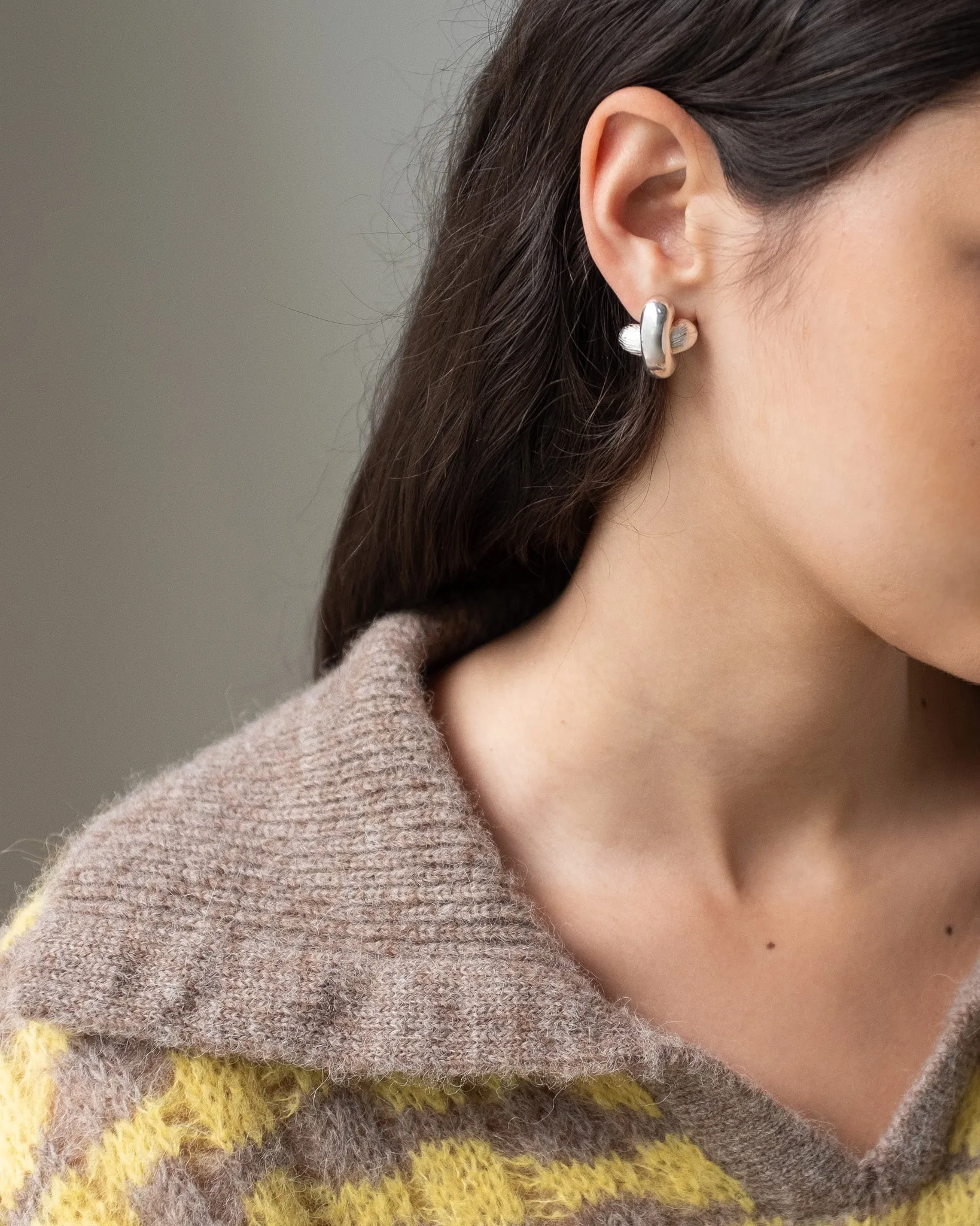Cross Earrings Silver Plated