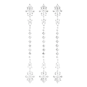 Crystal Rhinestone Diamond Border Bling Strips: 3 Pc