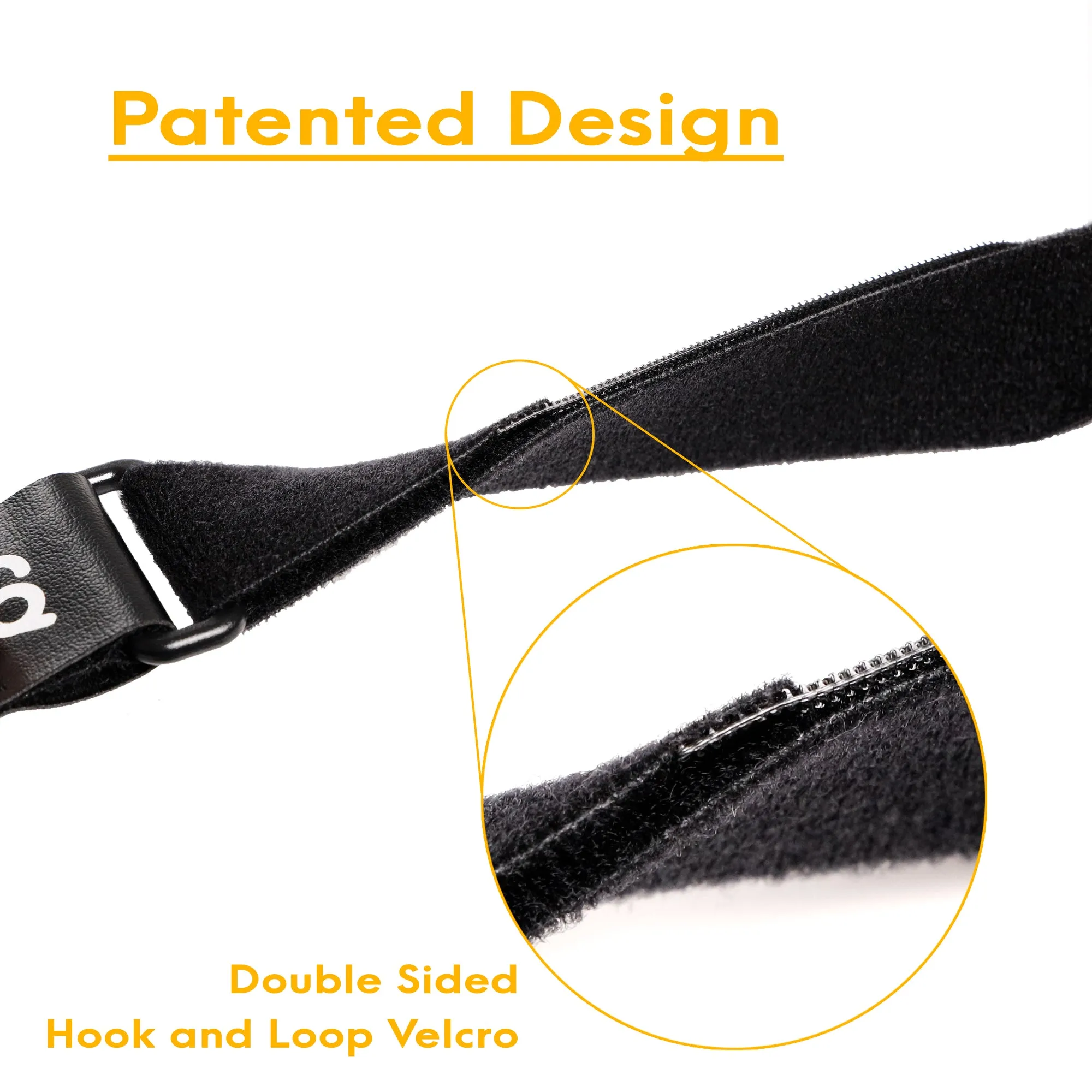 CyclingDeal Pack of 2 Bike Rack Straps - Bicycle Wheel Stabilizer for Car, Garage Rack, Repair Stand - Double Sided Extra Long Adjustable Hook and Loop Straps - Universal Fit For All Size Bikes
