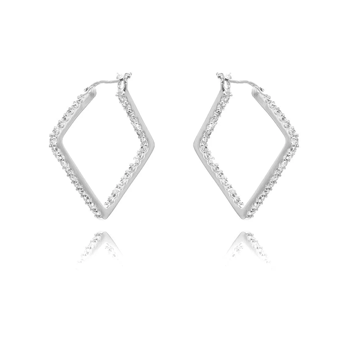 Danny Newfeld Geometric Inside Outside Hoop Earrings