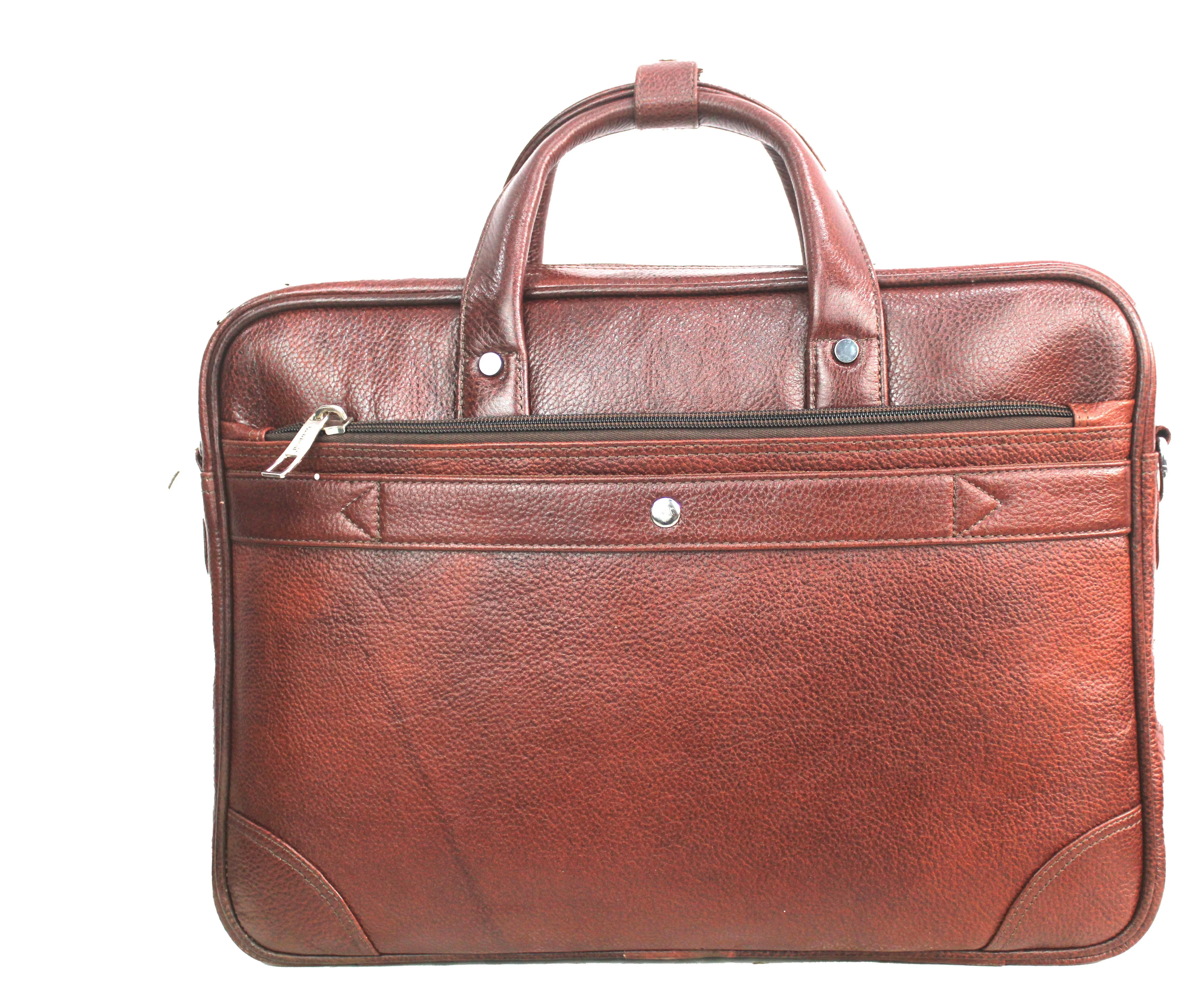 Dhariwal Genuine Leather Laptop Bag File Messenger Bag with Strap upto 16 Inch | Laptop Bag for Men EB-615