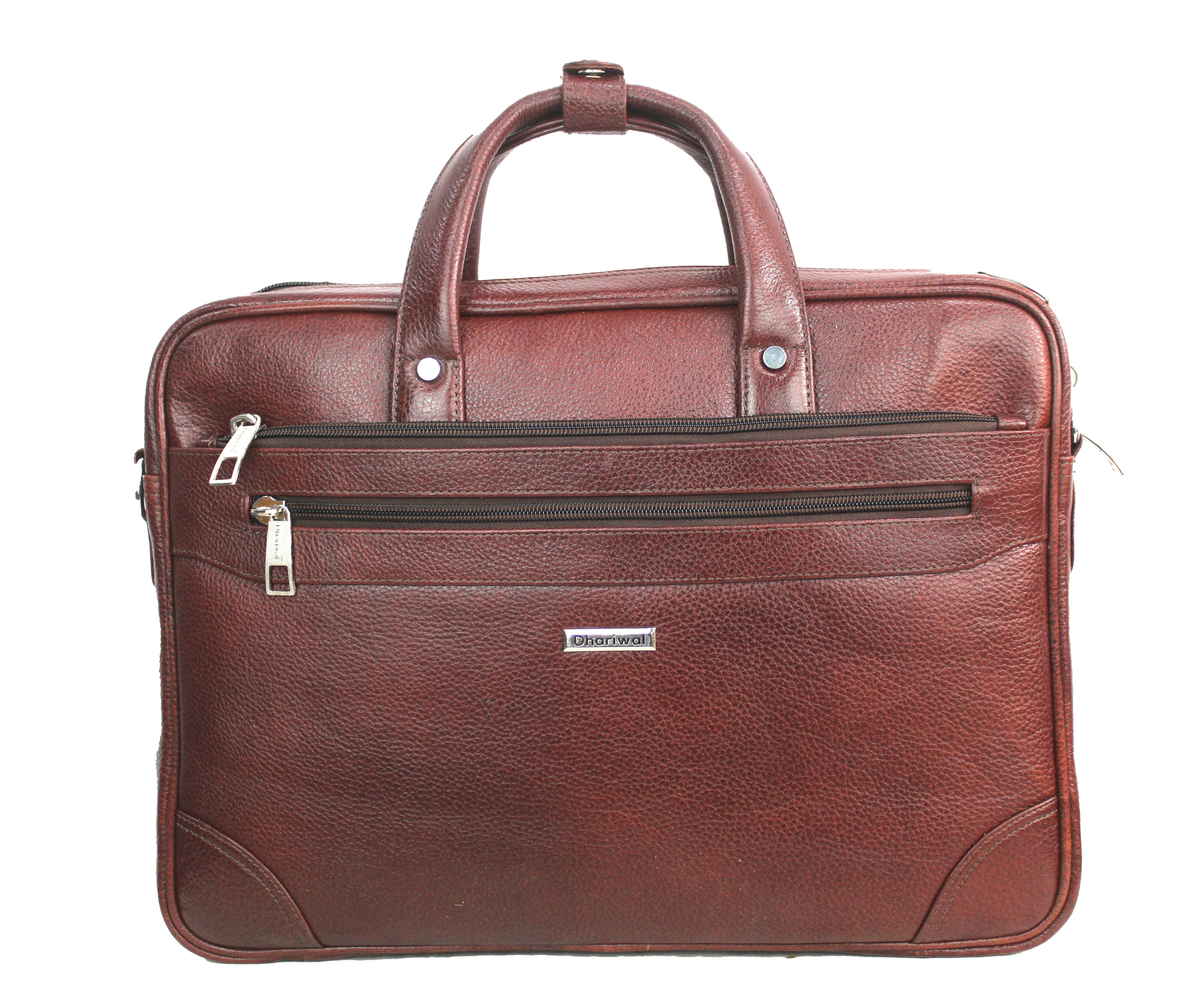 Dhariwal Genuine Leather Laptop Bag File Messenger Bag with Strap upto 16 Inch | Laptop Bag for Men EB-615
