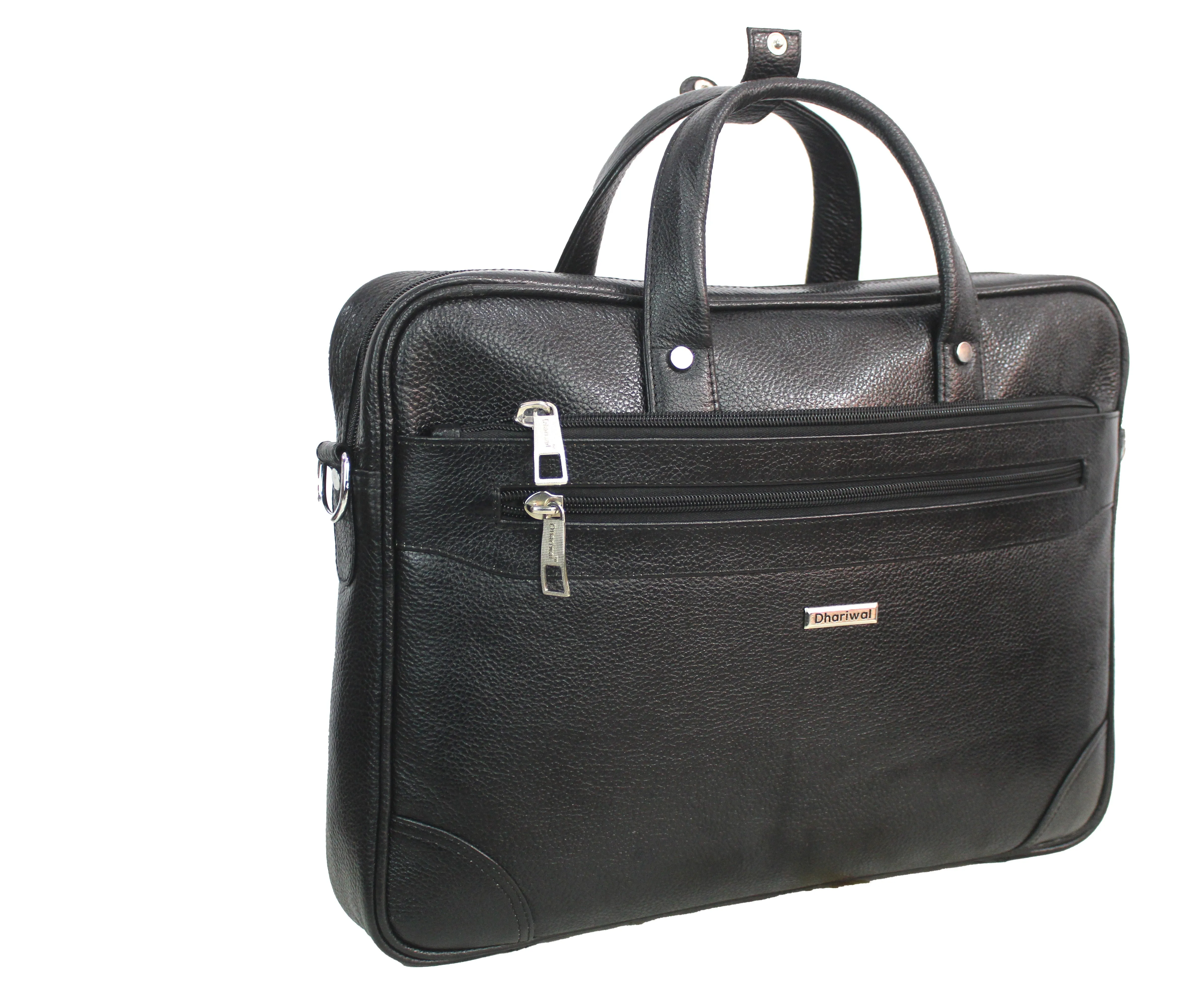Dhariwal Genuine Leather Laptop Bag File Messenger Bag with Strap upto 16 Inch | Laptop Bag for Men EB-615