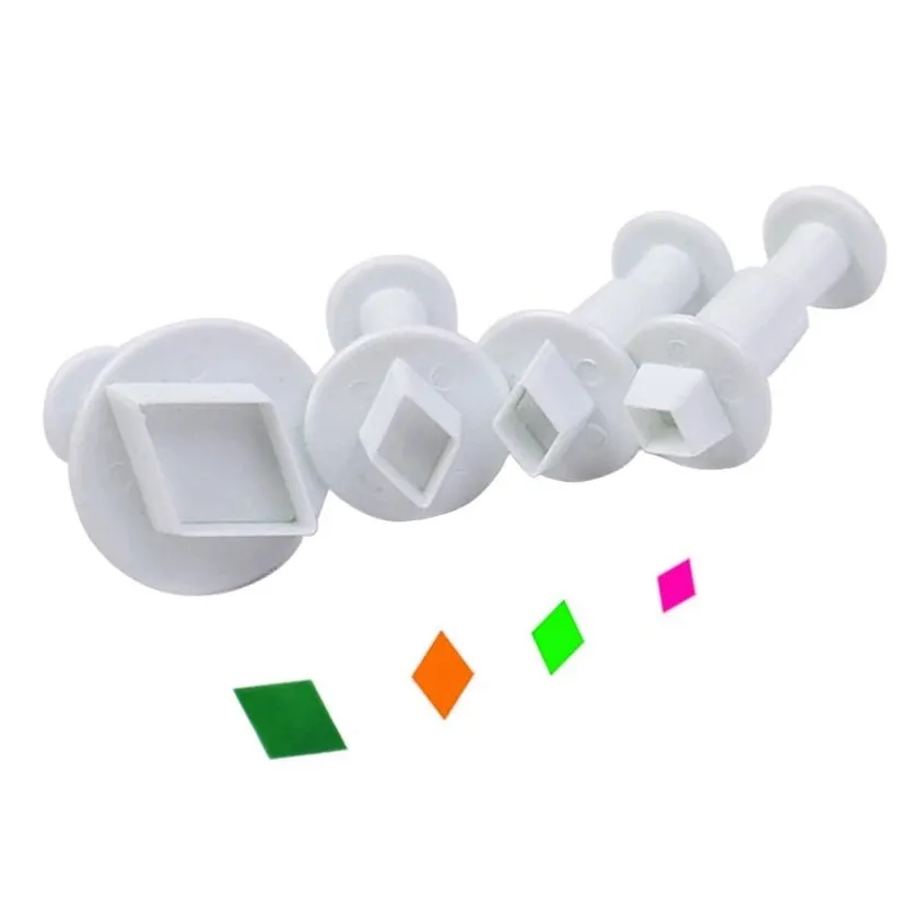 Diamond Shape Plunger Cutter 4Pcs Set