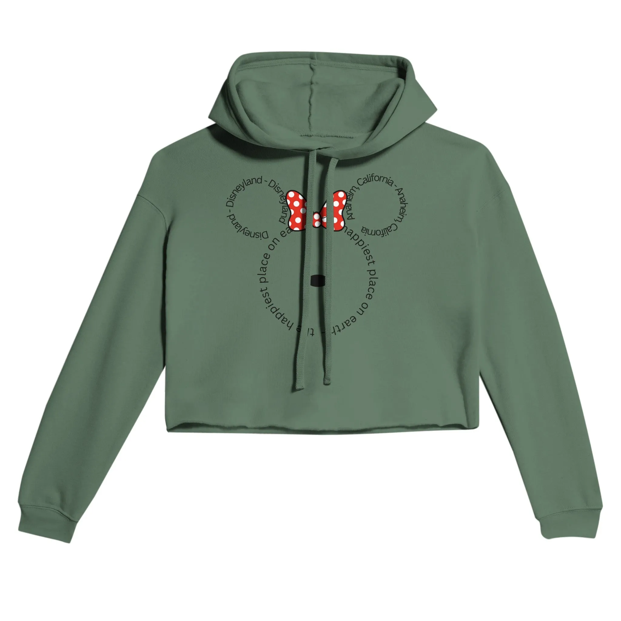 Disneyland "Bow" / Anaheim, California / The Happiest Place On Earth | Women's Cropped Hoodie | Bella   Canvas 7502