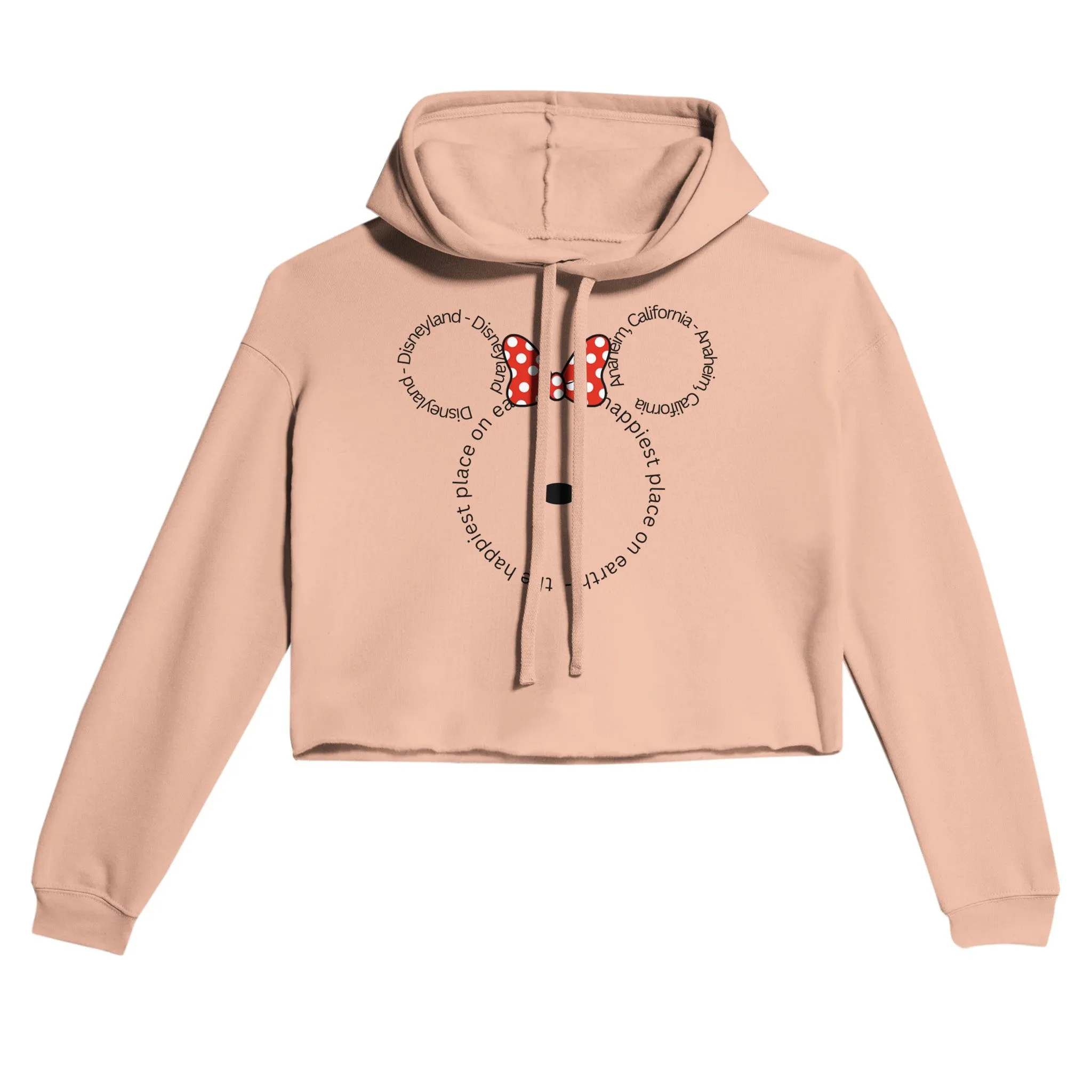Disneyland "Bow" / Anaheim, California / The Happiest Place On Earth | Women's Cropped Hoodie | Bella   Canvas 7502